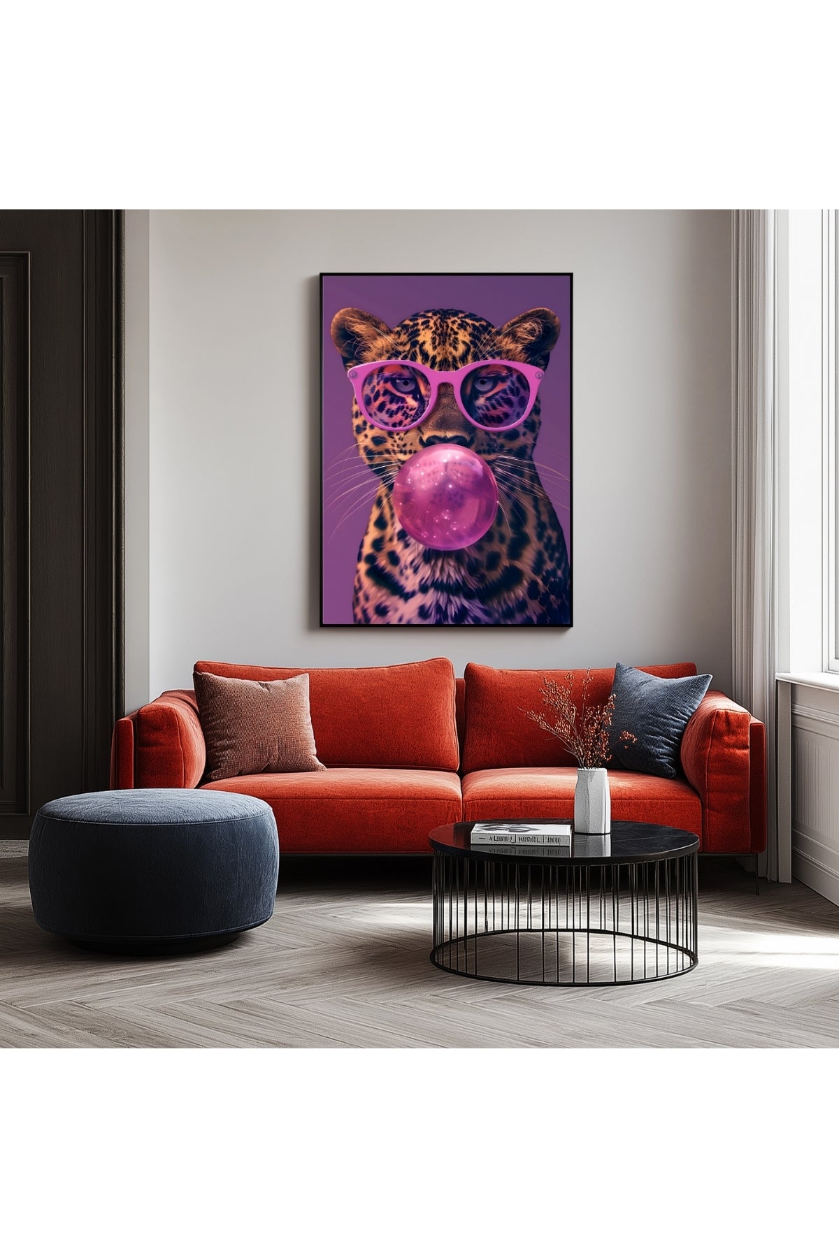 Bubble Chic Wall Art Print — Modern Bubble Lettering Poster