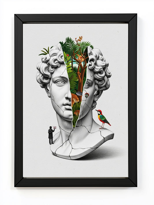 Doğa Kolajı - Sürrealist Tablo Boyutlarında ve Yüksek Kaliteli Poster