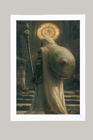 Symbol of Hope Wall Art Print — Mystical Guardian Figure Poster