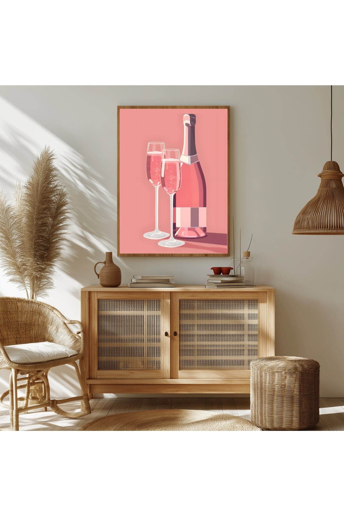 Rosé Rendezvous Wall Art Print — French Pink Wine Poster