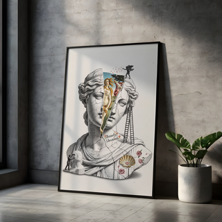 Beauty Unveiled — Botticelli's Venus Reimagined Wall Art Print