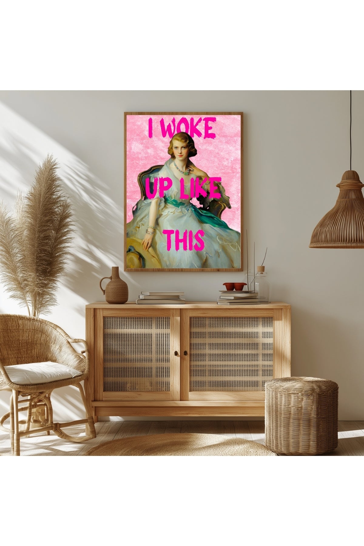 I Woke Up Like This! Wall Art Print — Bold Self-Confidence Quote Poster