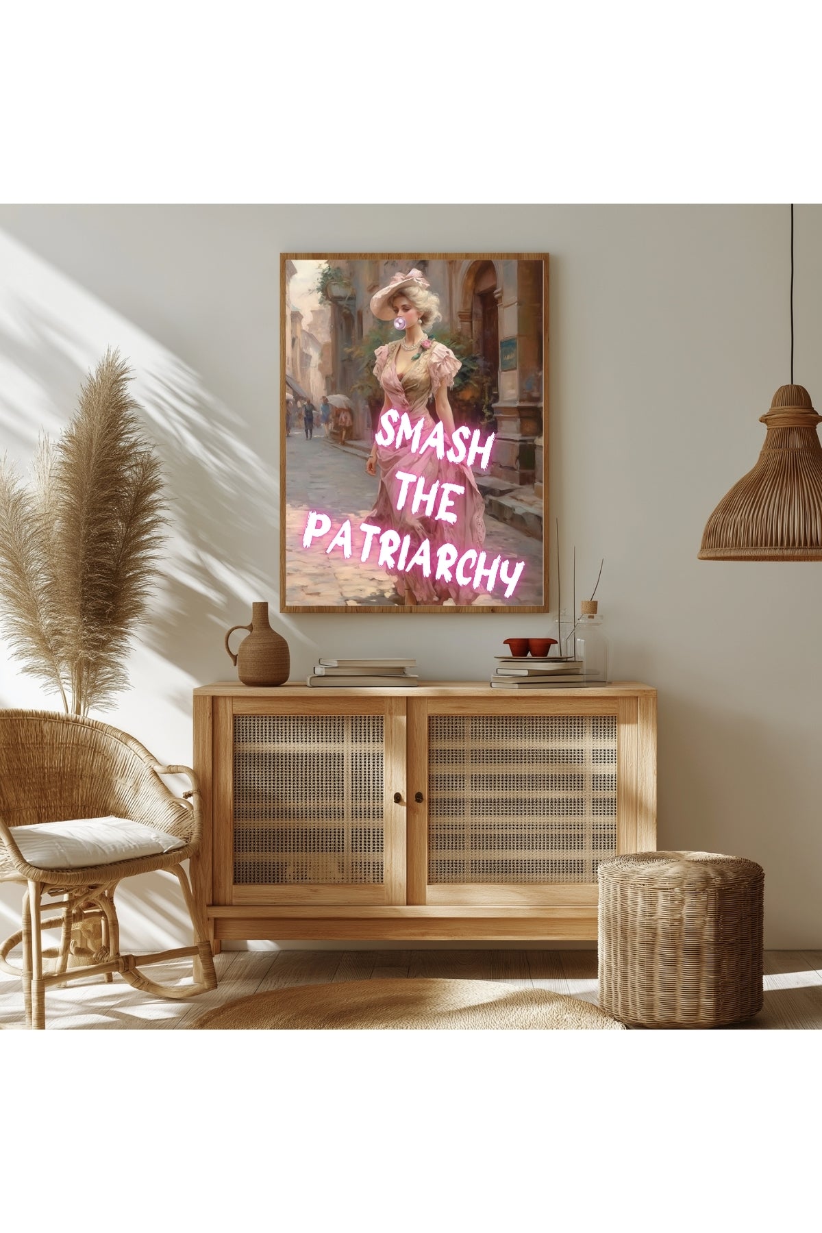 Smash The Patriarchy Wall Art Print — Bold Feminist Quote Poster