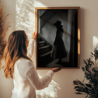 Whispers of Yesterday Wall Art Print — Vintage Nostalgic Portrait Poster