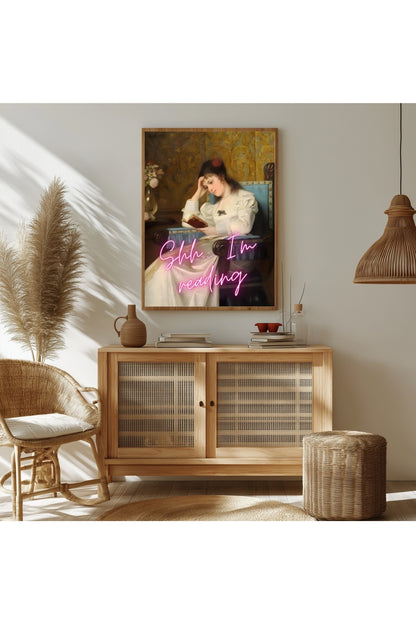 Ssh I'am Reading –  Tablo Boyutlarında ve Yüksek Kaliteli Poster