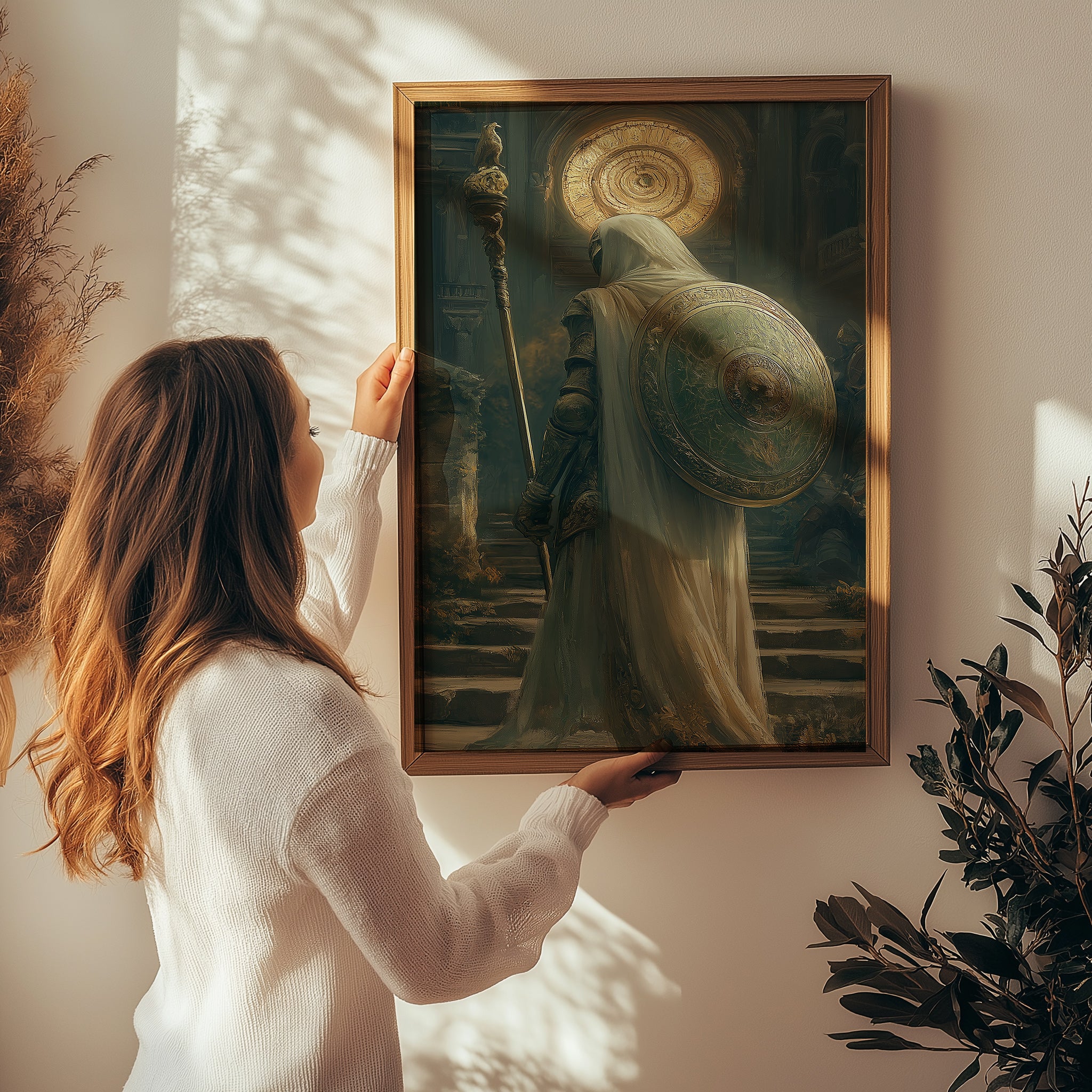 Symbol of Hope Wall Art Print — Mystical Guardian Figure Poster