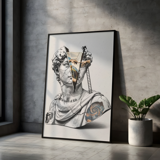 The Spark of Life — Michelangelo's Creation of Adam Wall Art Print