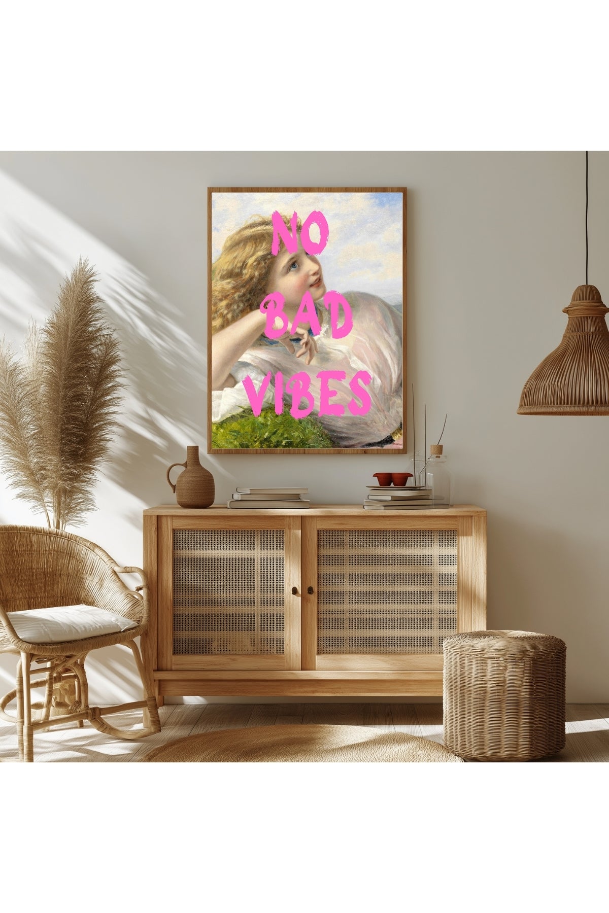 No Bad Vibes Wall Art Print — Good Energy Quote Poster