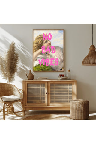 No Bad Vibes Wall Art Print — Good Energy Quote Poster