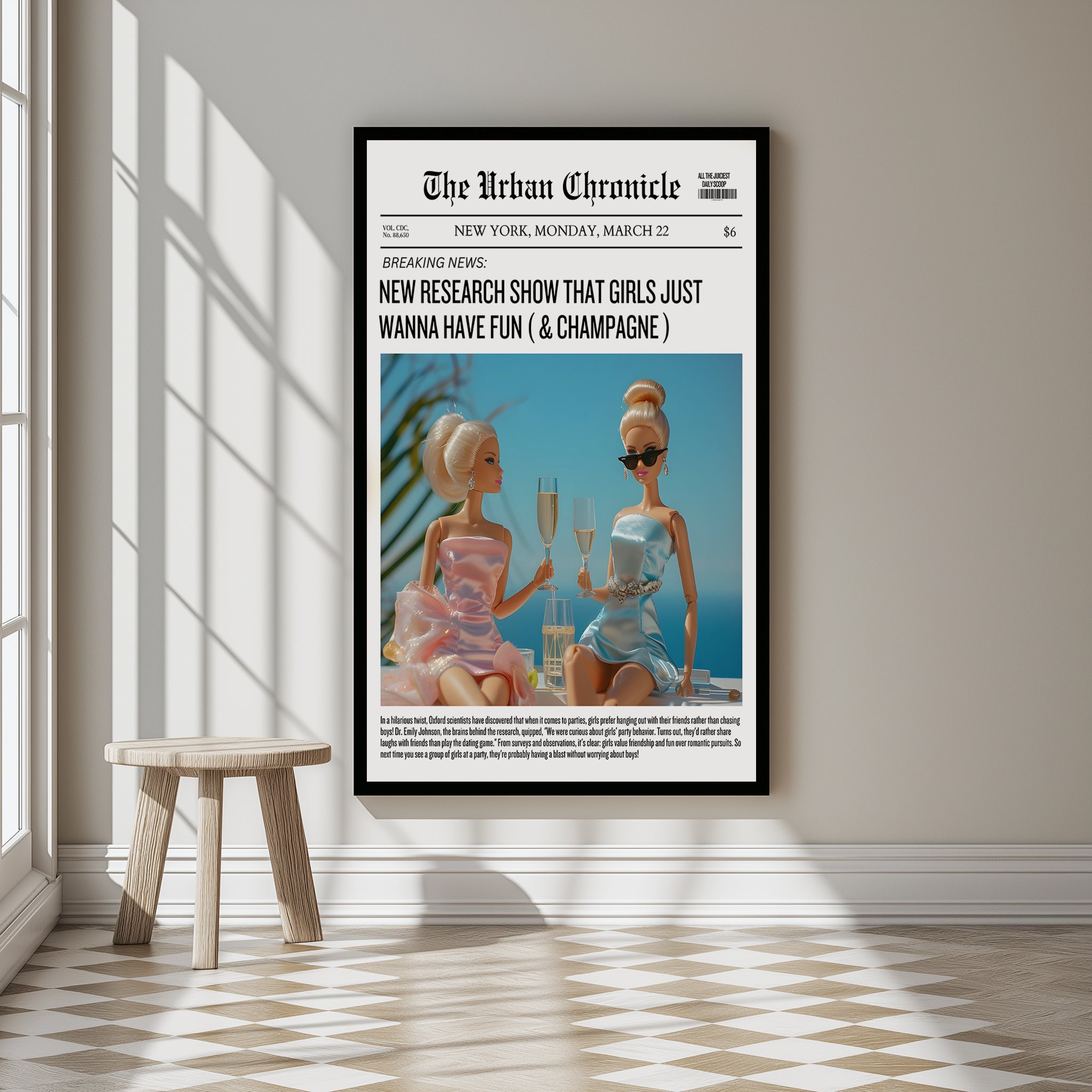 Beach Babes Wall Art Print — Coastal Summer Aesthetic Poster