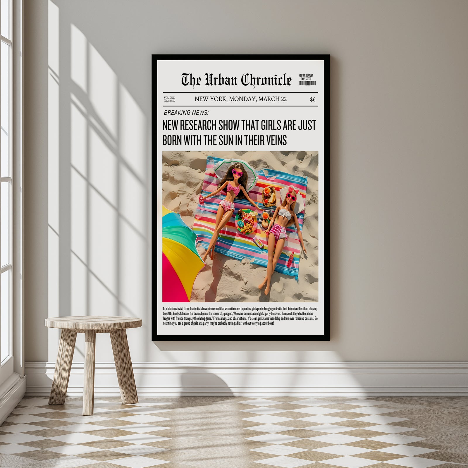 Summer Glow Wall Art Print — Golden Hour Aesthetic Poster