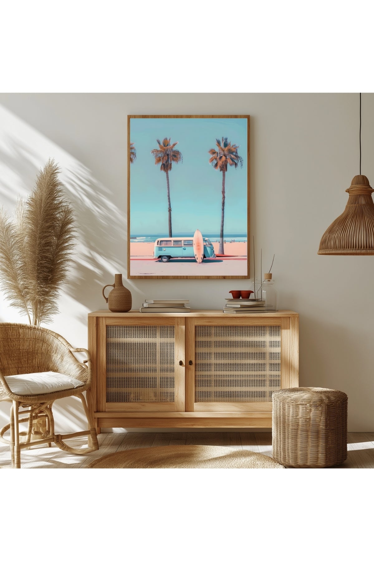 Surf & Chill Wall Art Print — Coastal Surf Lifestyle Poster