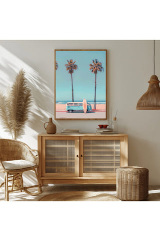 Surf & Chill Wall Art Print — Coastal Surf Lifestyle Poster