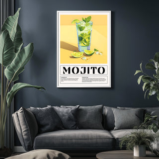 The Mojito Wall Art Print — Classic Cuban Rum Cocktail Poster