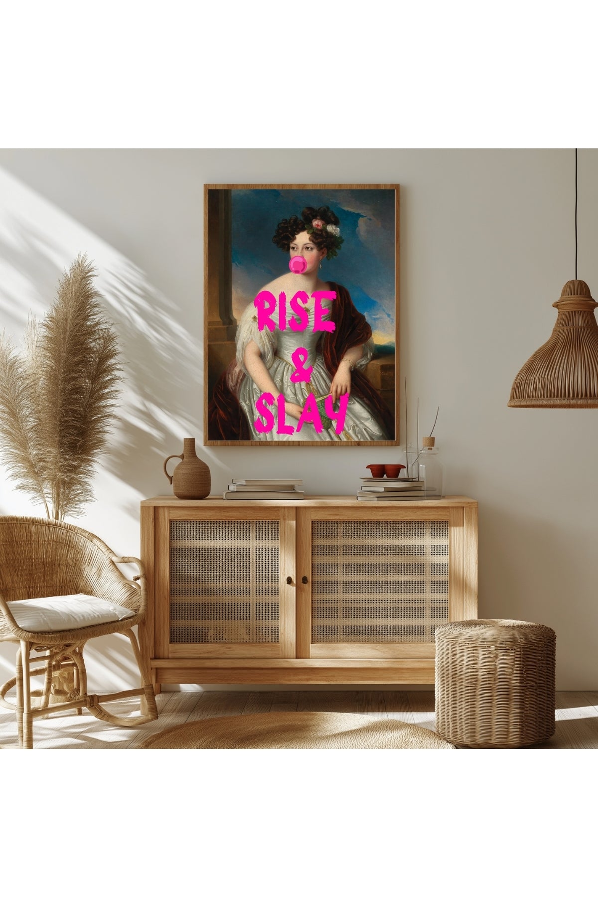 Rise & Slay Wall Art Print — Morning Motivation Quote Poster