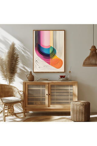 Vivid Flow Wall Art Print — Bold Fluid Abstract Poster