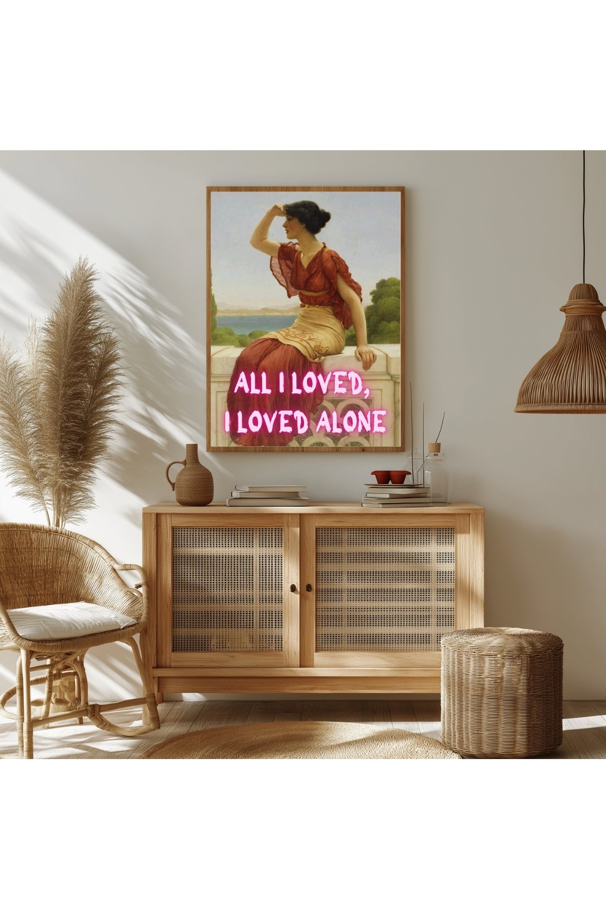 All I Loved, I Loved Alone — Edgar Allan Poe Quote Wall Art Print