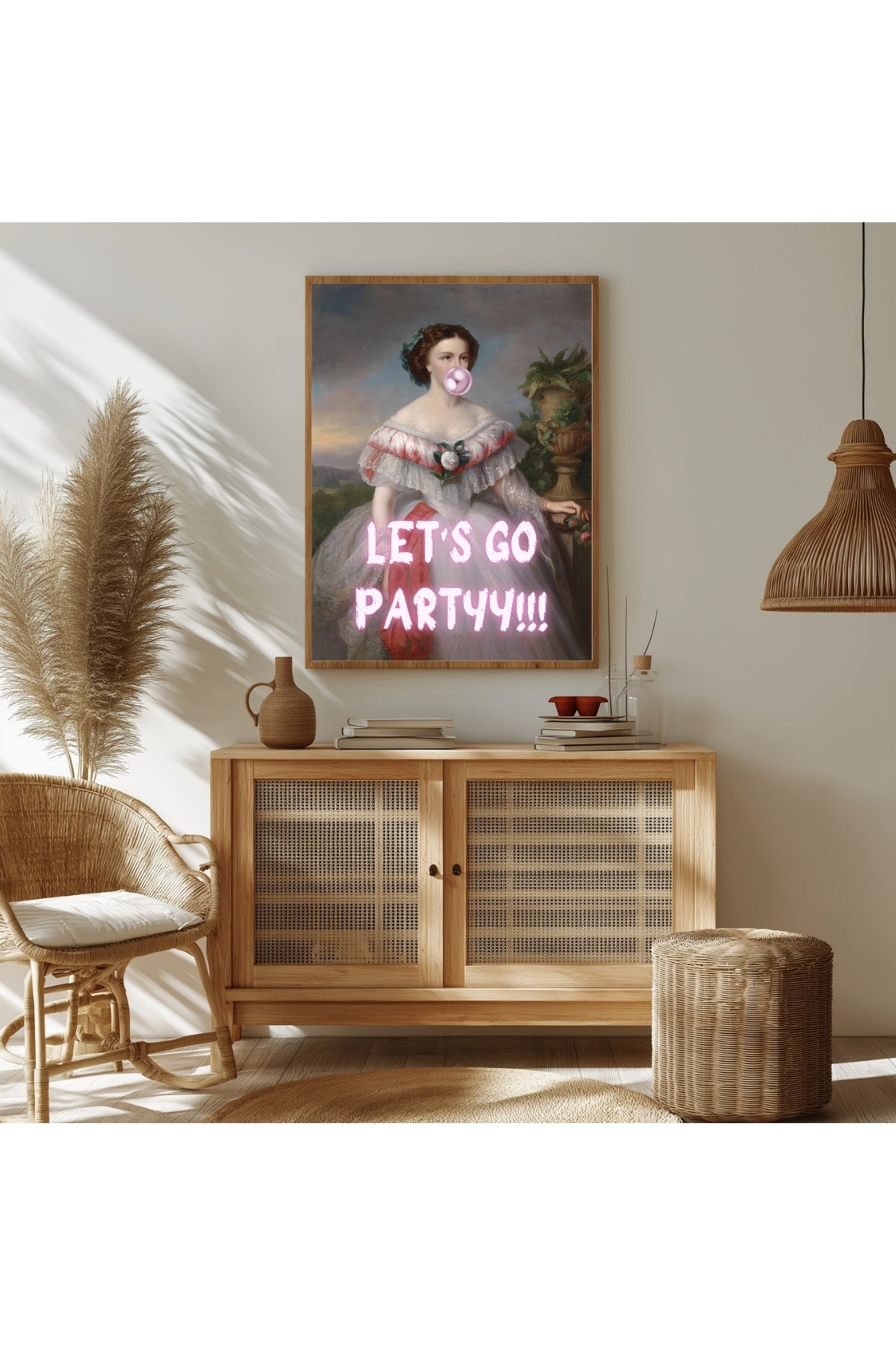 Let's Go Party Wall Art Print — Fun Celebration Quote Poster