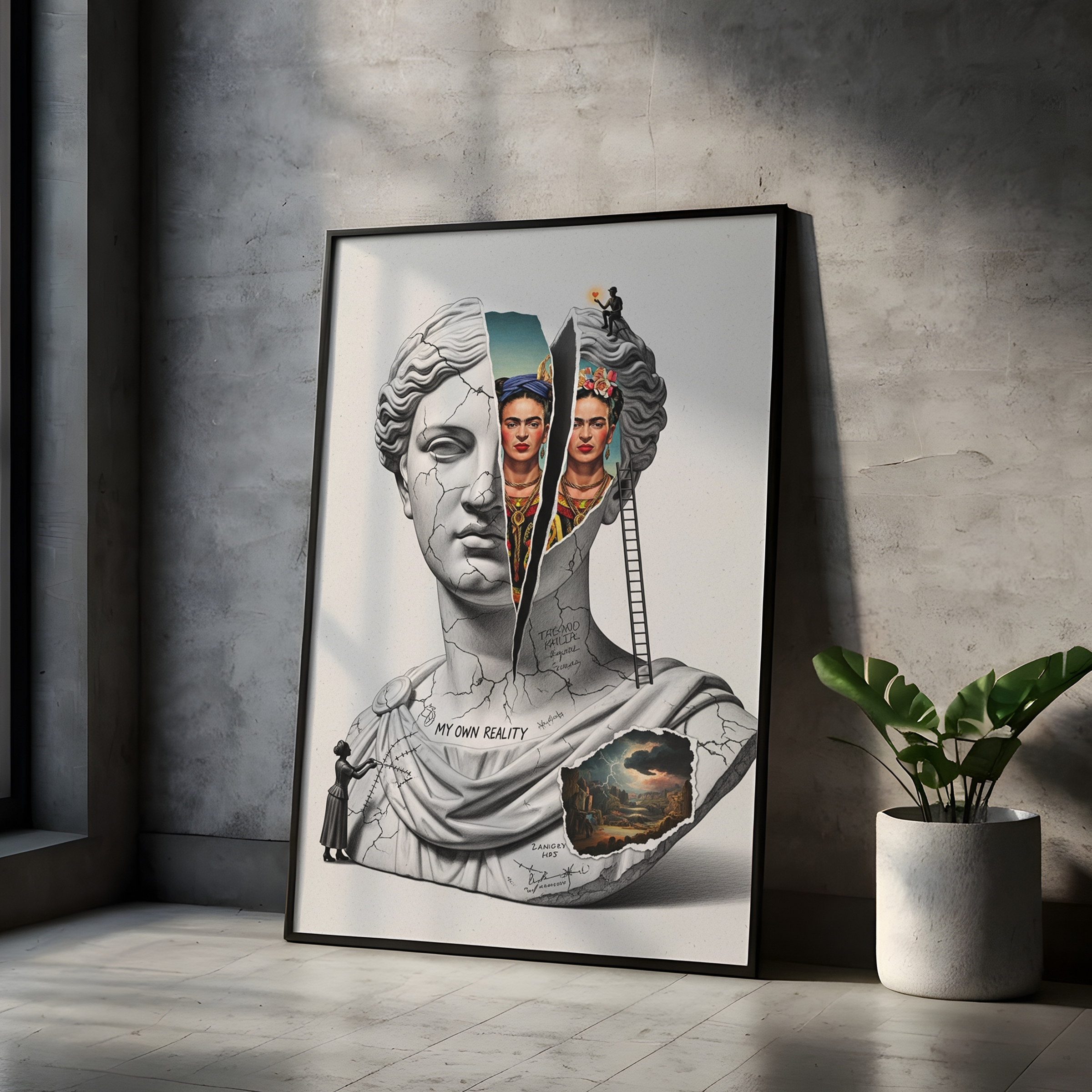 My Own Reality — Frida Kahlo Inspired Wall Art Print