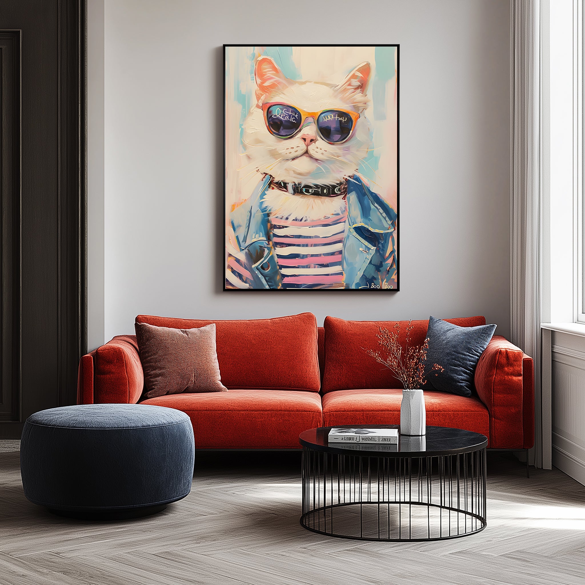 Pawsitively Purrfect Wall Art Print — Cute Cat Lover Quote Poster