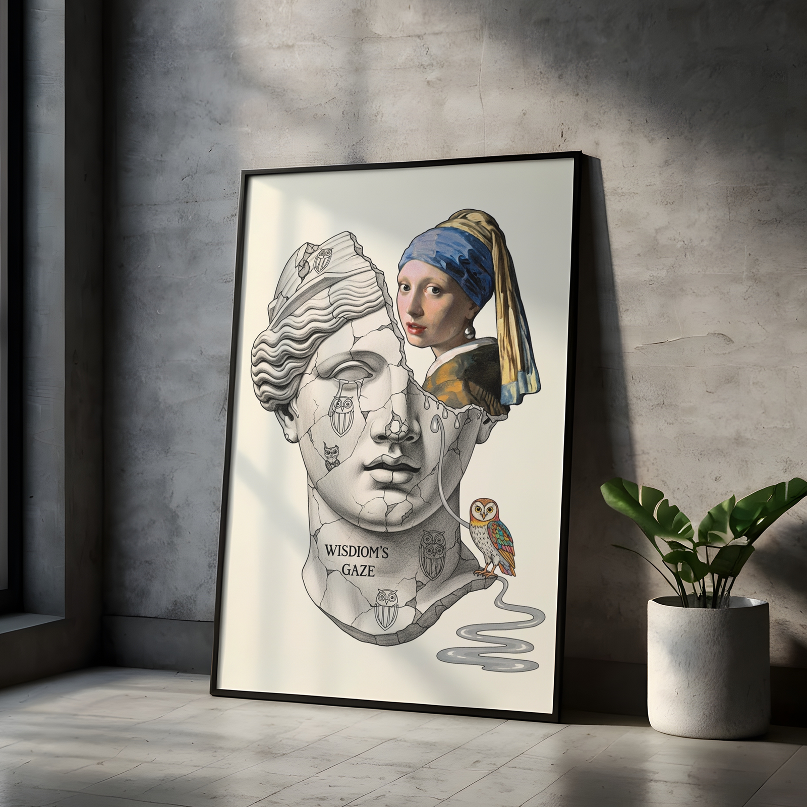 Wisdom's Gaze — Vermeer's Girl with a Pearl Earring Wall Art Print