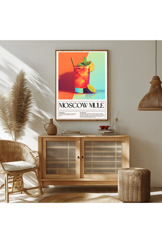Moscow Mule Wall Art Print — Classic Vodka Ginger Cocktail Poster