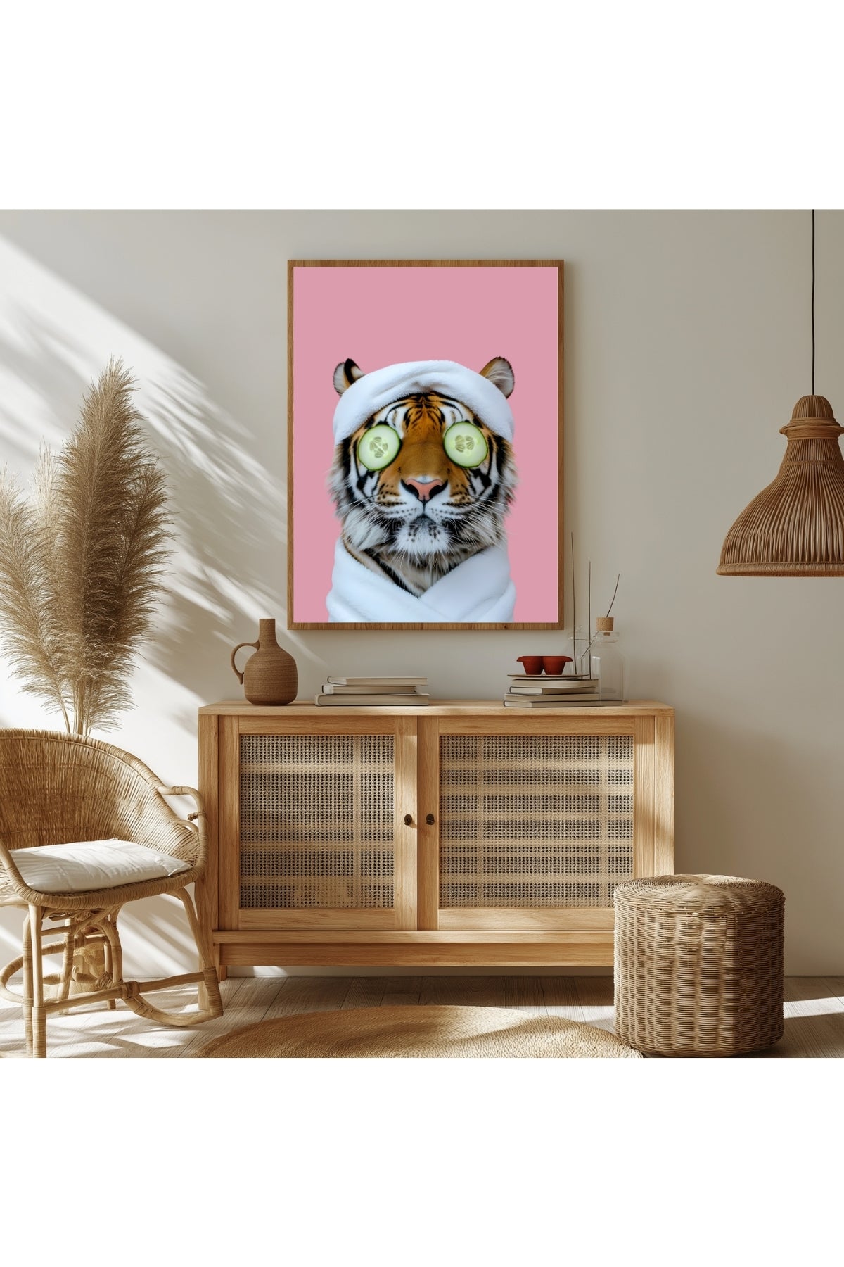 Tiger Retreat Wall Art Print — Bold Animal Portrait Poster