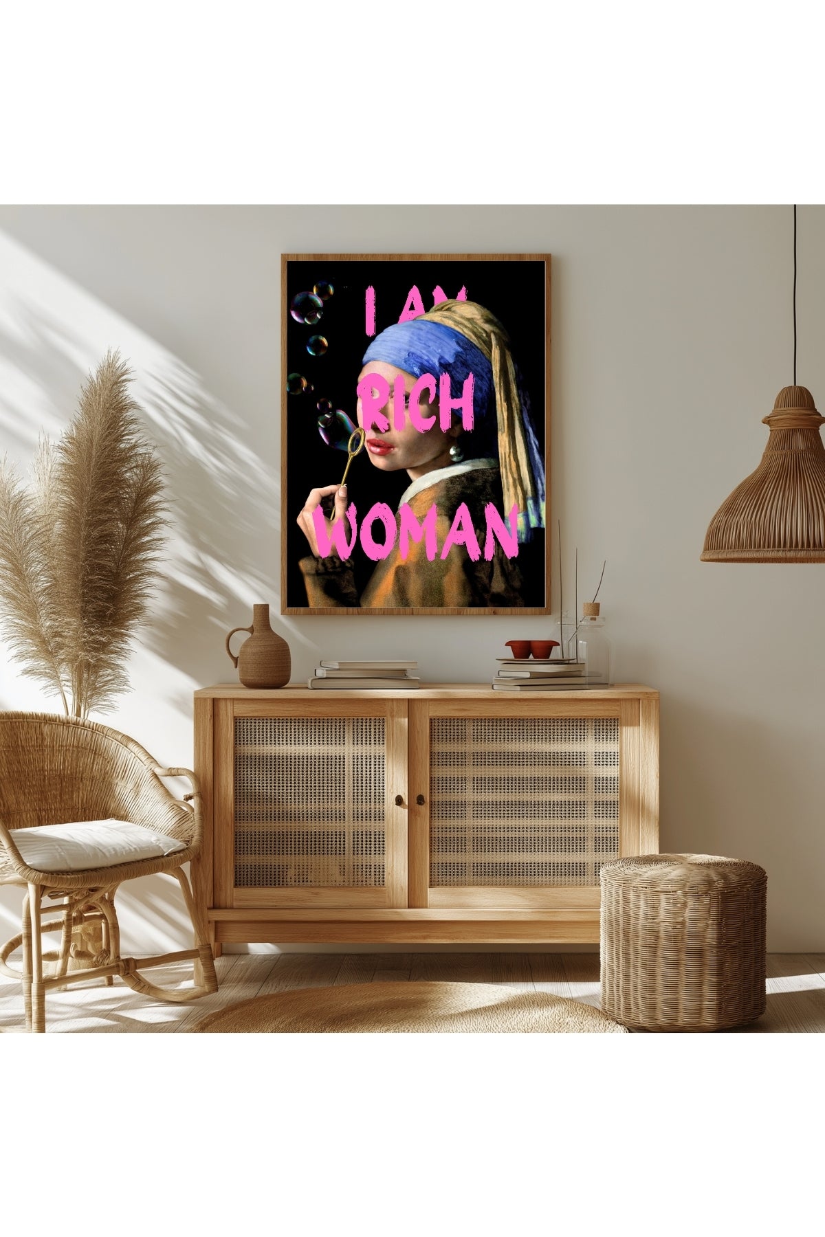 She is Rich Wall Art Print — Abundance Empowerment Quote Poster