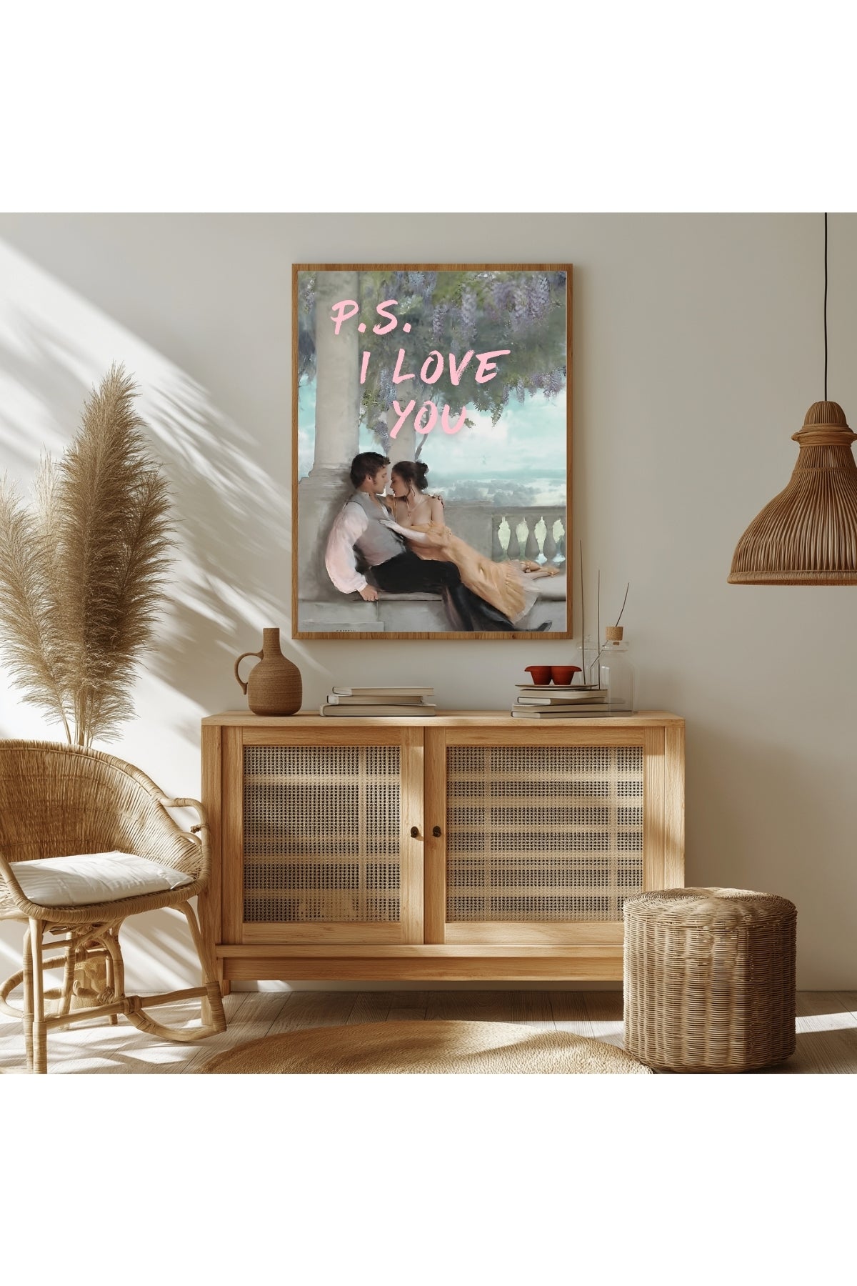P.S. I Love You Wall Art Print — Romantic Love Letter Quote Poster