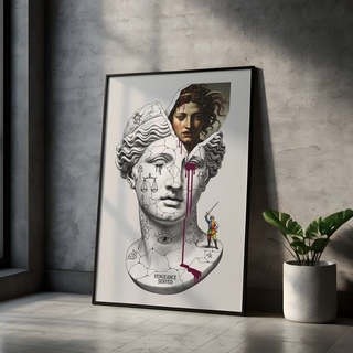 Vengeance Served Medusa V2 — Surreal Greek Mythology Wall Art Print