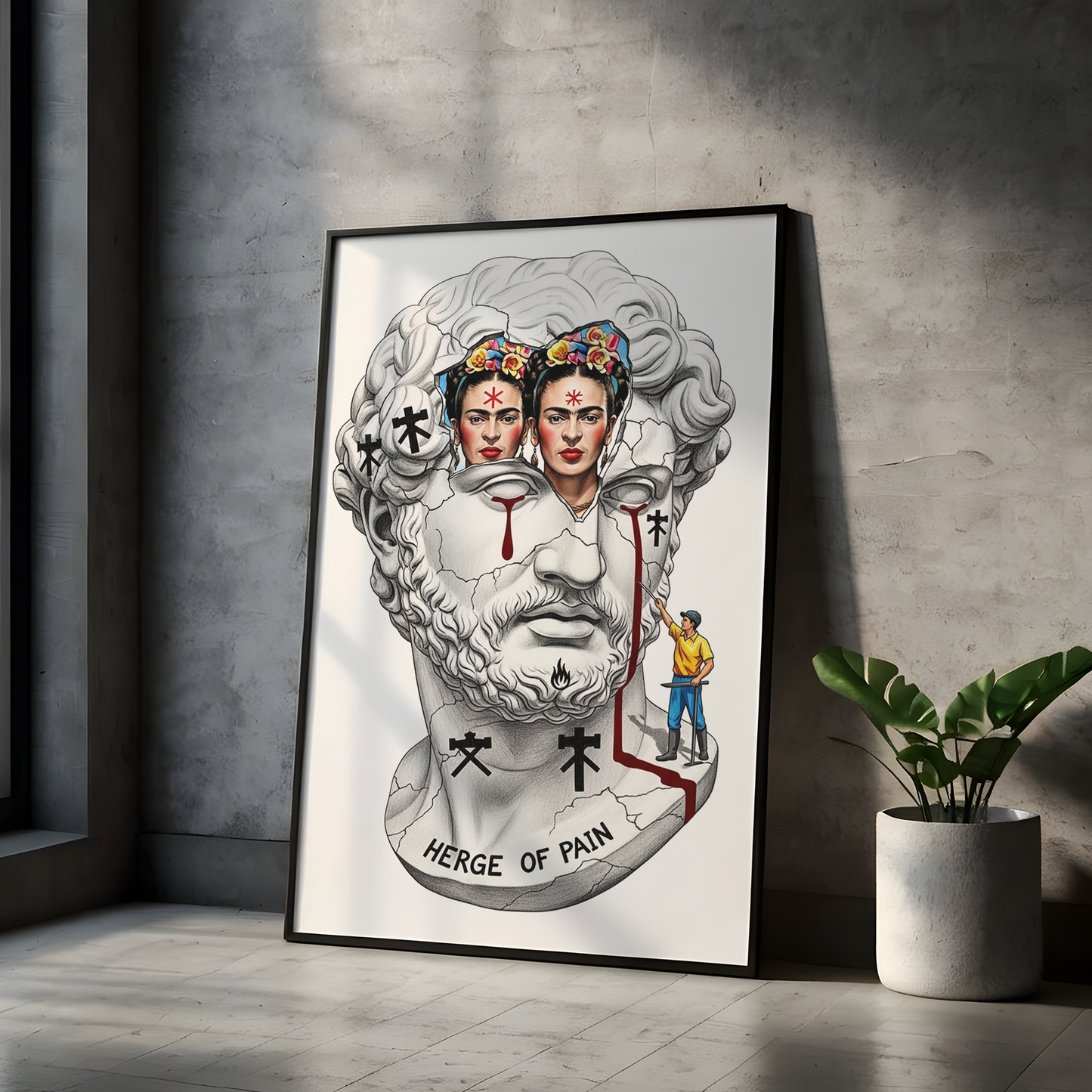 Heritage of Pain: Frida Tablo Boyutlarında ve Yüksek Kaliteli Poster