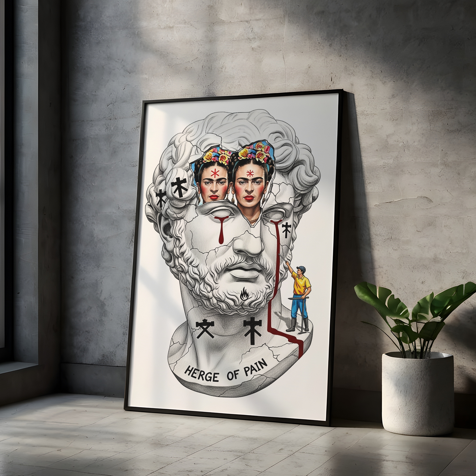 Heritage of Pain — Frida Kahlo Inspired Wall Art Print