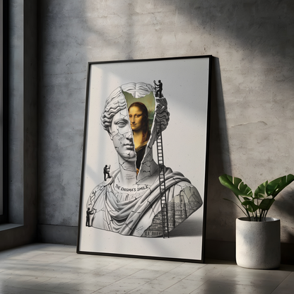 The Enigma's Smile: Mona Lisa Tablo Boyutlarında ve Yüksek Kaliteli Poster