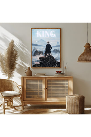 The King Wall Art Print — Bold Royal Quote Poster
