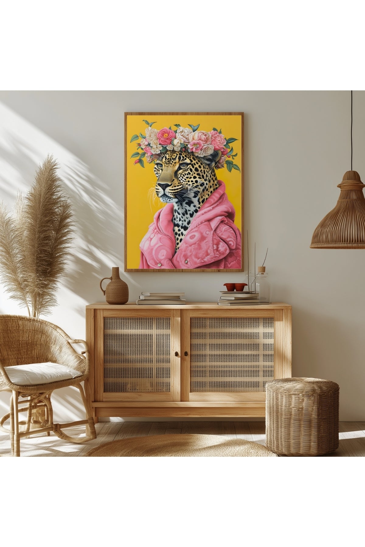 Floral Majesty Wall Art Print — Lush Botanical Bouquet Poster
