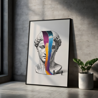 Silence — Surreal Venus Bust Wall Art Print