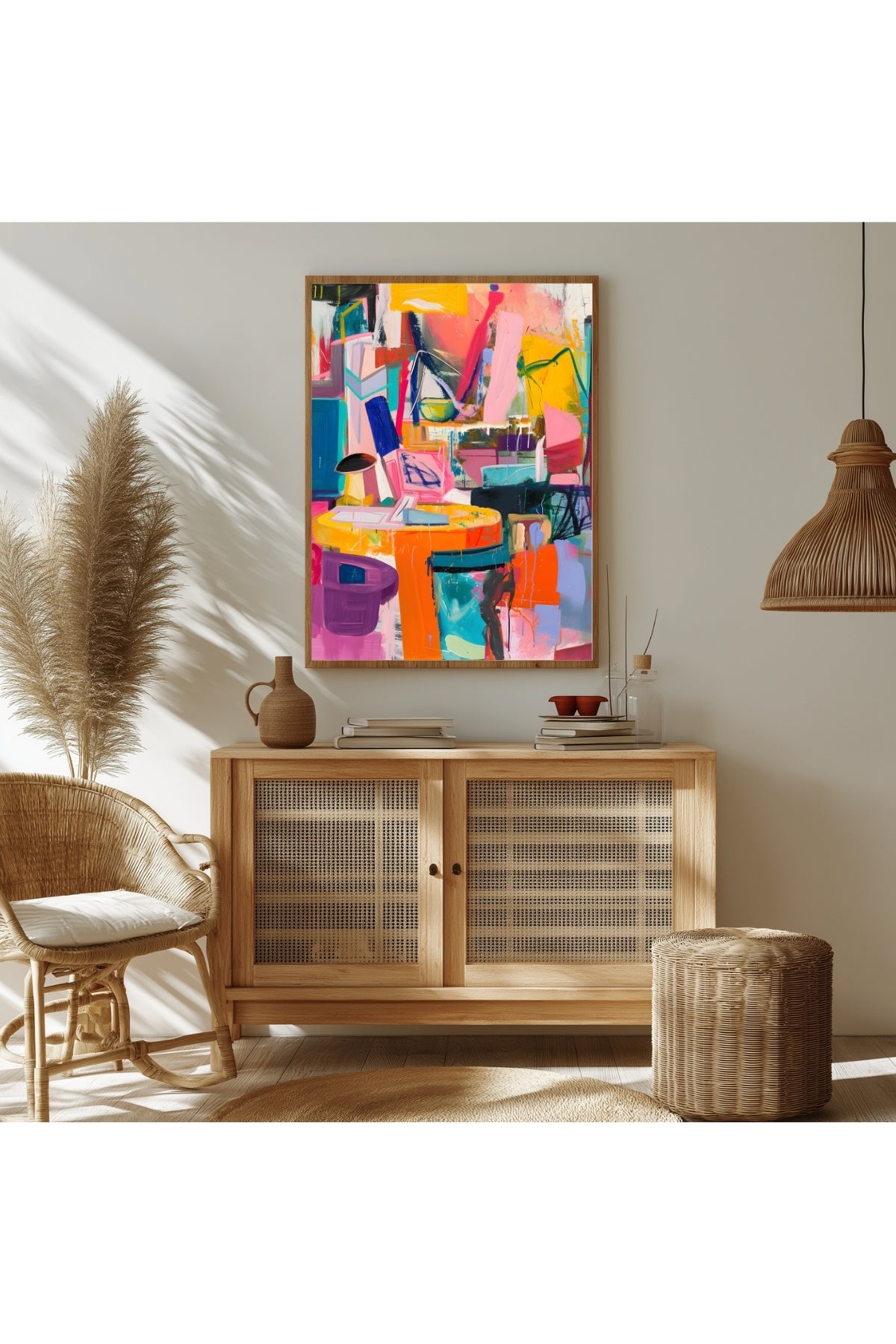 The Chaos of Energy Wall Art Print — Dynamic Abstract Poster