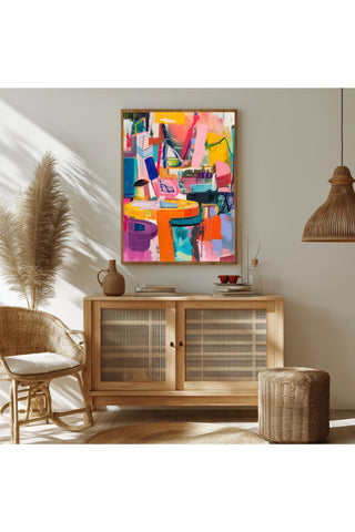 The Chaos of Energy Wall Art Print — Dynamic Abstract Poster