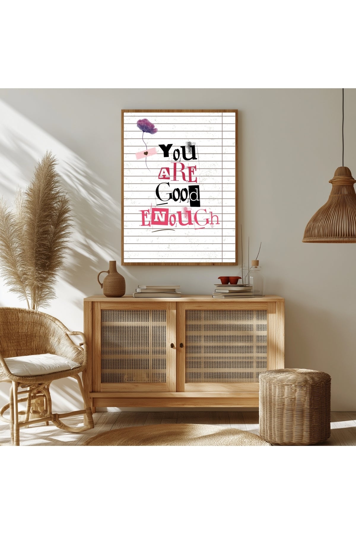 You Are Good Enough Wall Art Print — Affirmation Self-Love Quote Poster