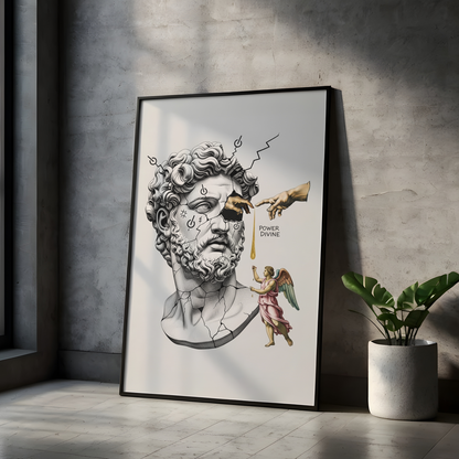 Power Divine : Michangelo Tablo Boyutlarında ve Yüksek Kaliteli Poster