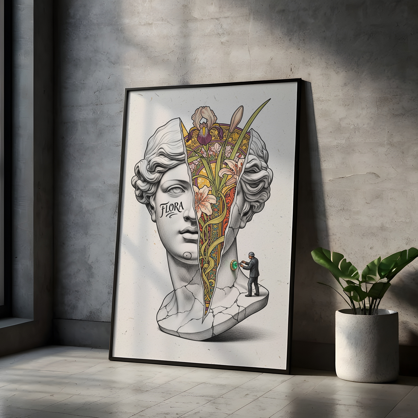 Flora: Art Nouveau Tablo Boyutlarında ve Yüksek Kaliteli Poster