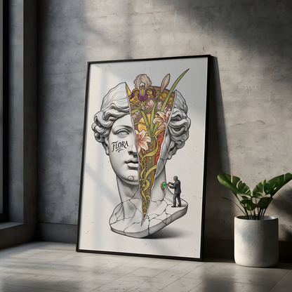 Flora: Art Nouveau Tablo Boyutlarında ve Yüksek Kaliteli Poster