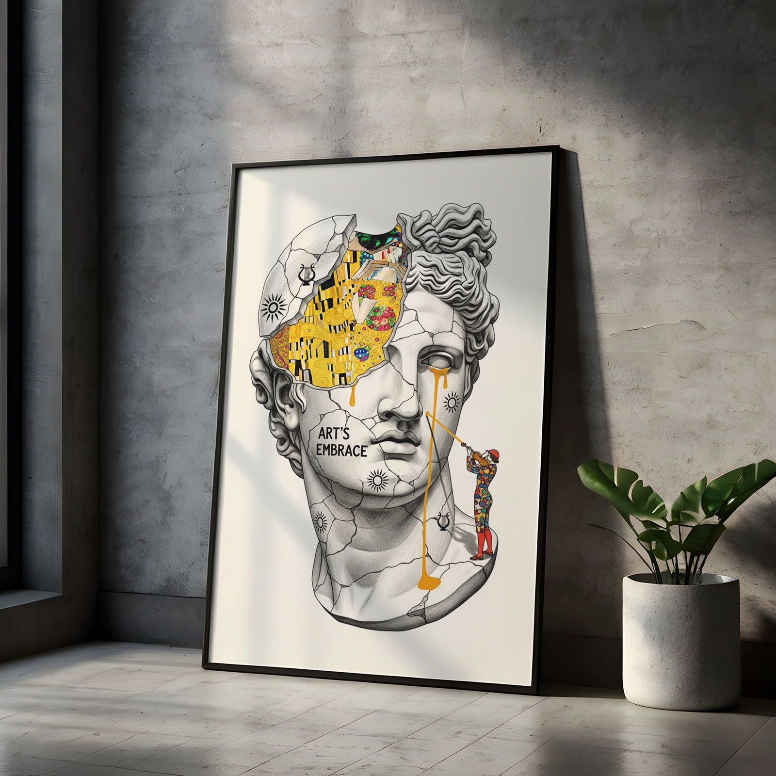 Art's Embrace — Gustav Klimt Inspired Wall Art Print