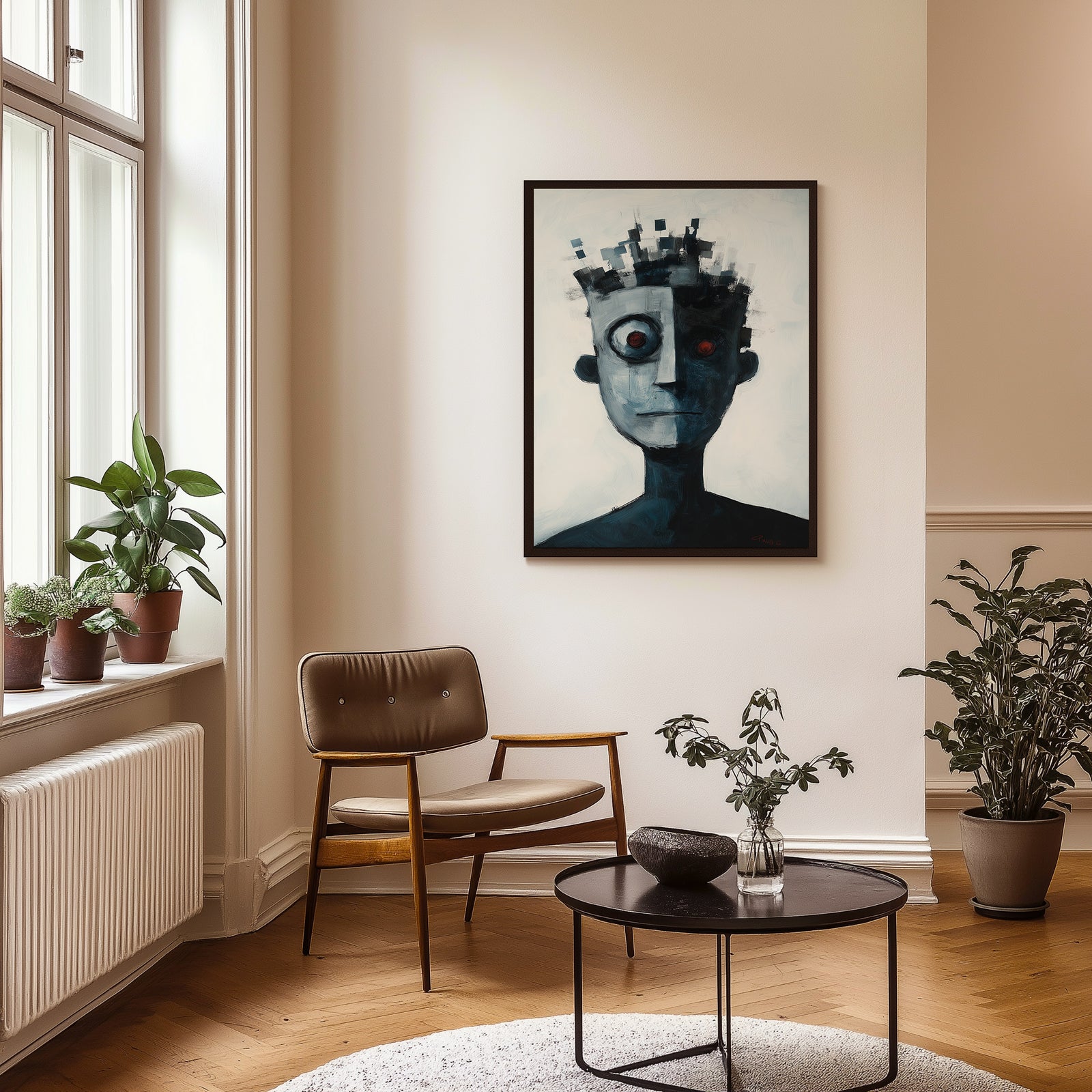 Lost Algorithm Wall Art Print — Digital Age Surreal Portrait Poster