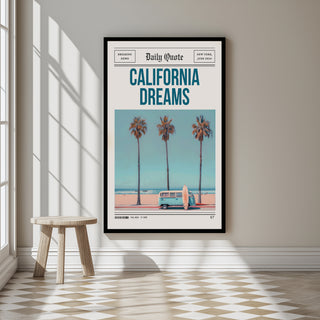 California Dreams Wall Art Print — Pacific Coast Sunset Poster
