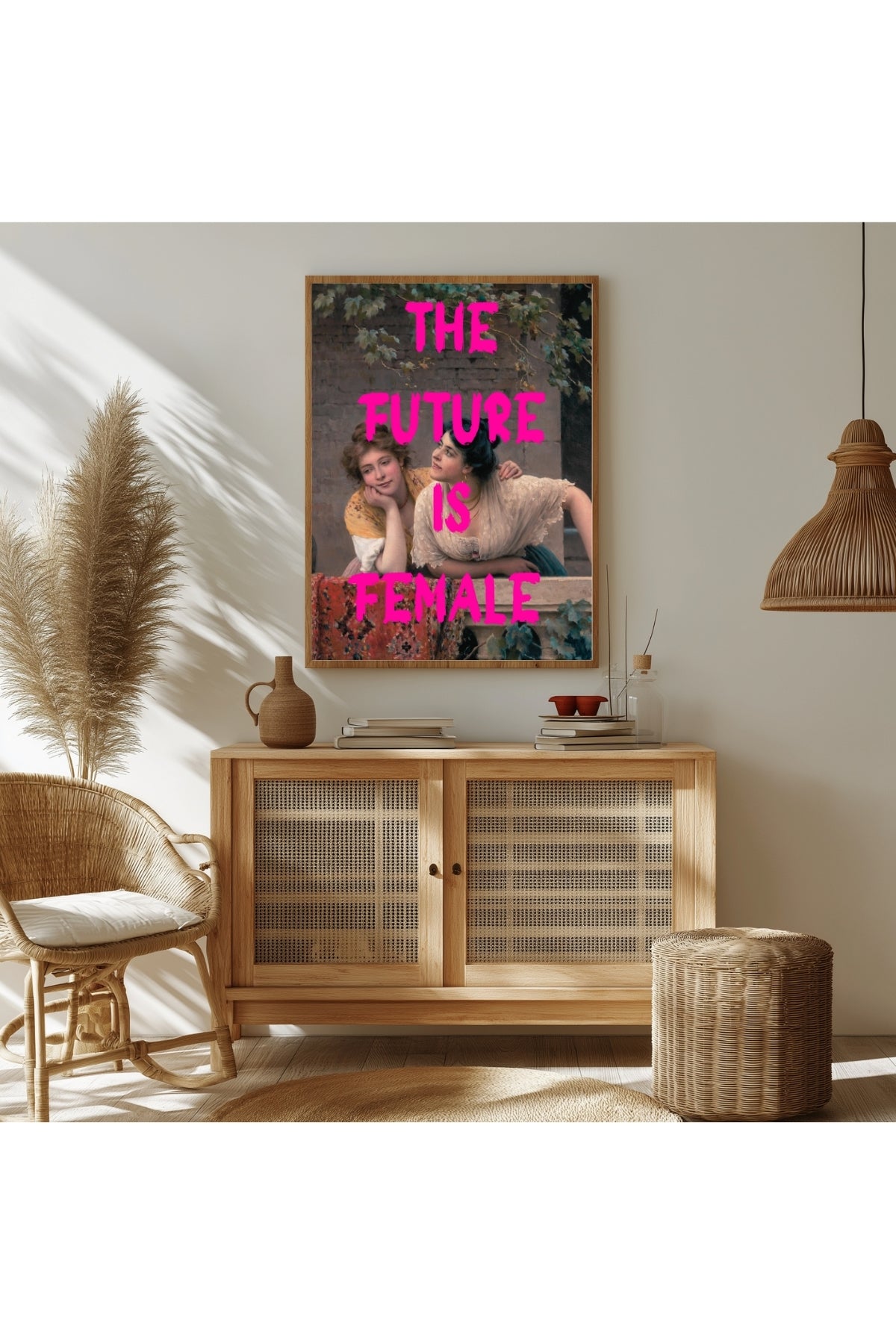 The Future is Female Wall Art Print — Bold Feminist Quote Poster
