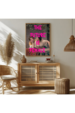 The Future is Female Wall Art Print — Bold Feminist Quote Poster