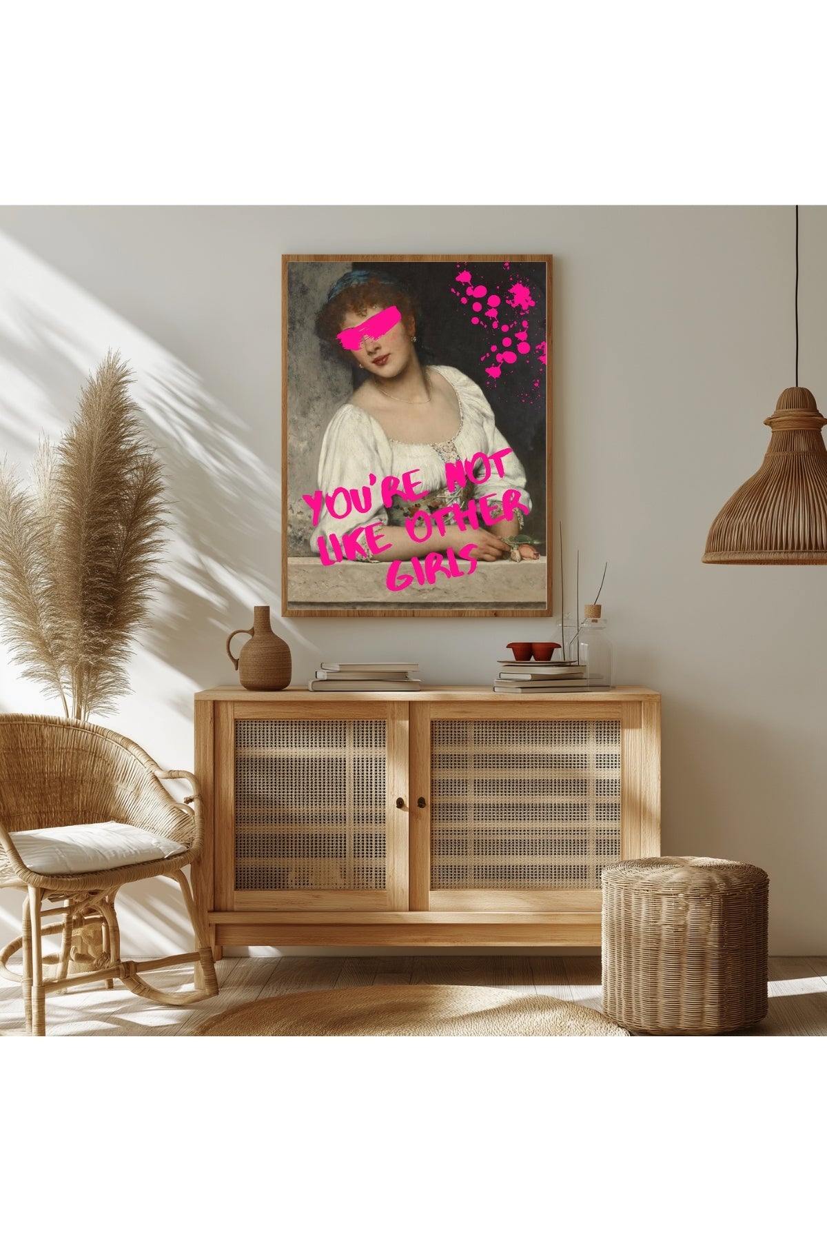 You're Not Like Other Girls Wall Art Print — Ironic Feminist Quote Poster