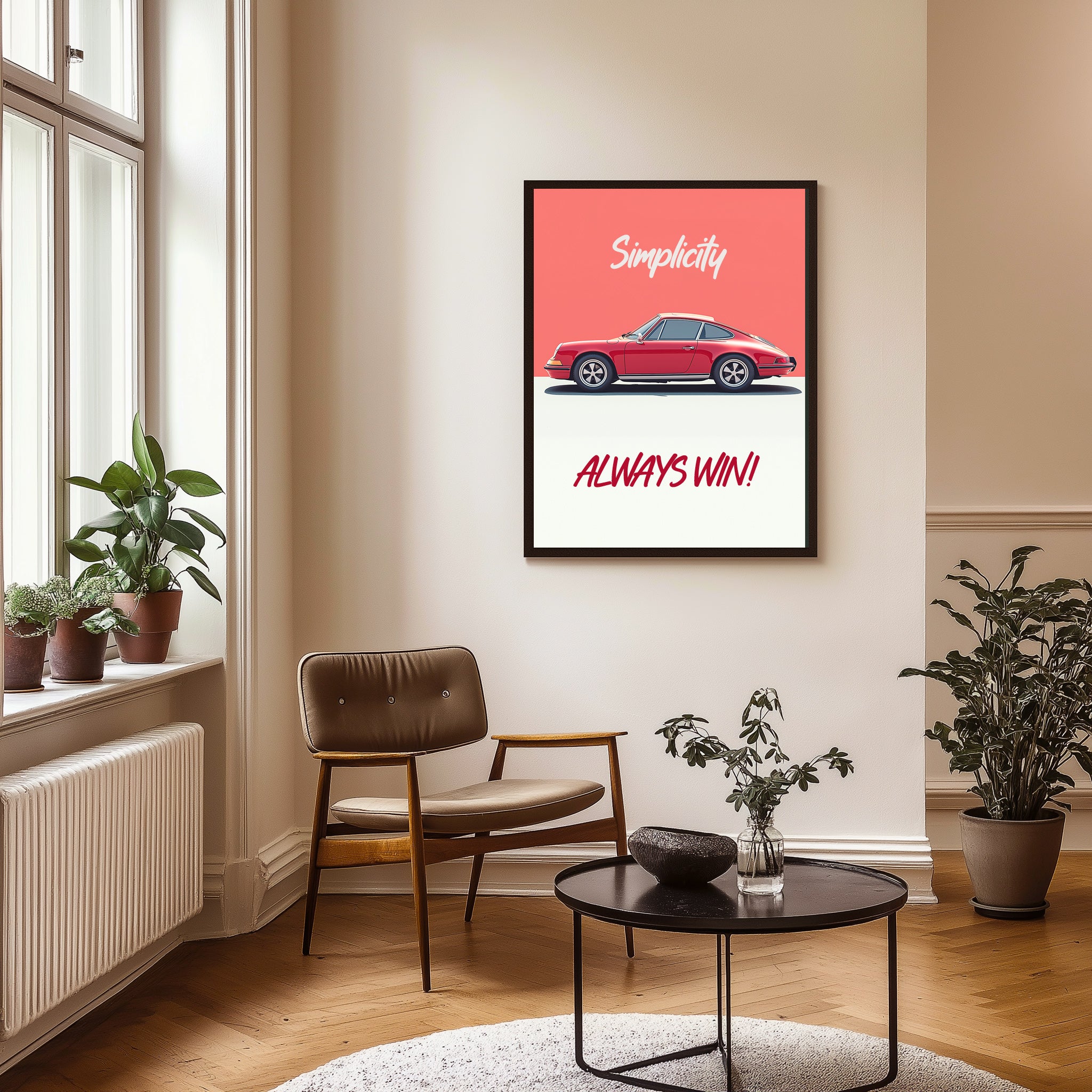 Simplicity Always Wins — Porsche Wall Art Print