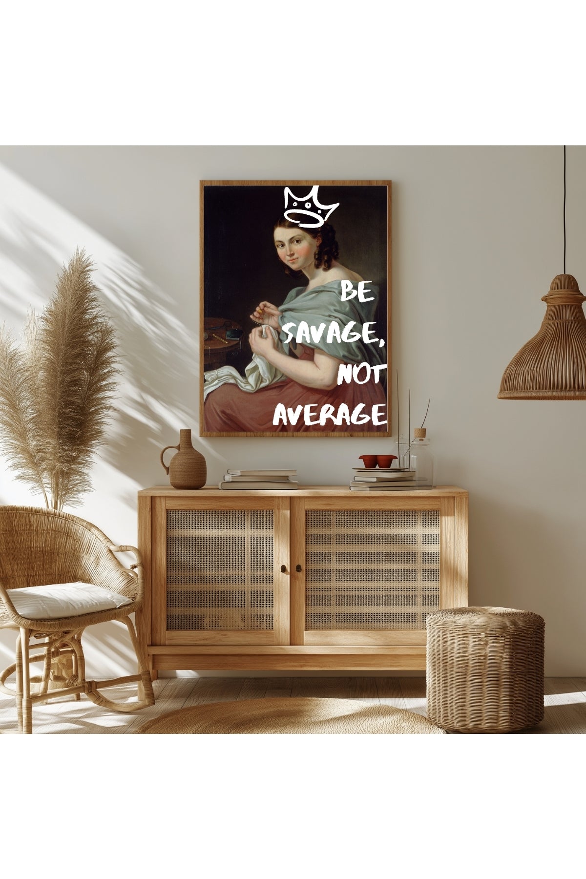 Be Savage Wall Art Print — Bold Empowerment Quote Poster